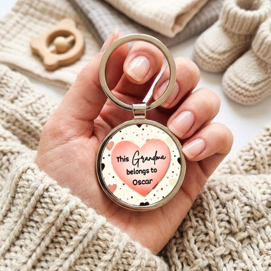 Personalised 'This Grandma Belongs To' Keyring
