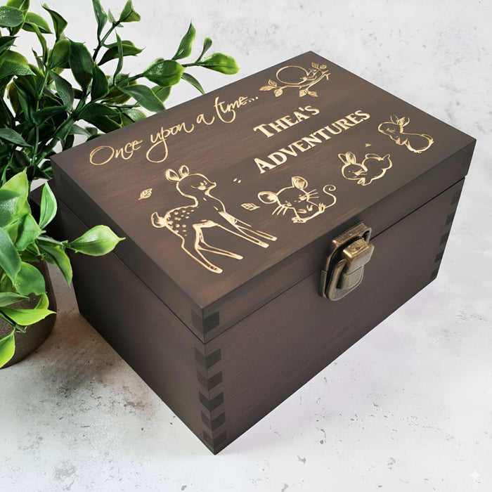 Personalised Woodland Animal Childrens Keepsake Box