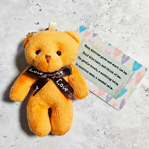 Pocket Comfort Bear and Wallet Card Poem - Anxiety Stress Relief Gift