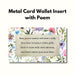 Pocket Comfort Bear and Wallet Card Poem - Get Well Soon Gift