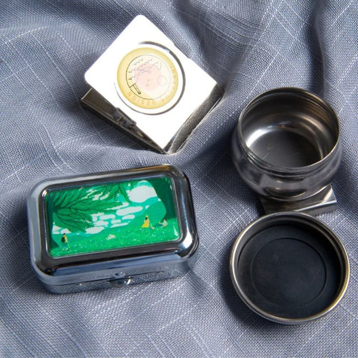 Portable Watercolour Paint Set with Clip & Mini Water Bottle – 10 Grid Travel Paint Box