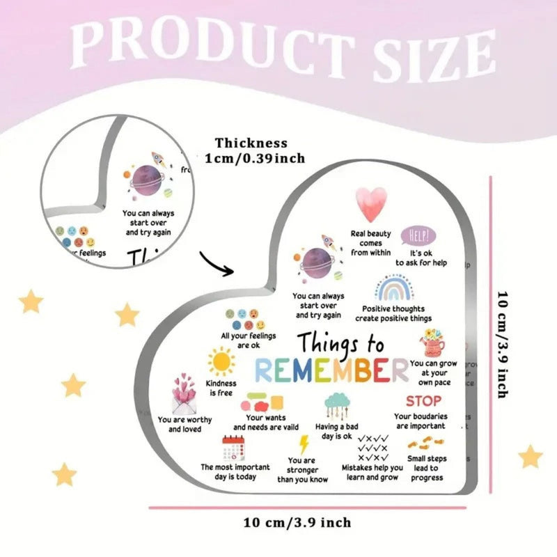 Positive Affirmations Heart Ornament