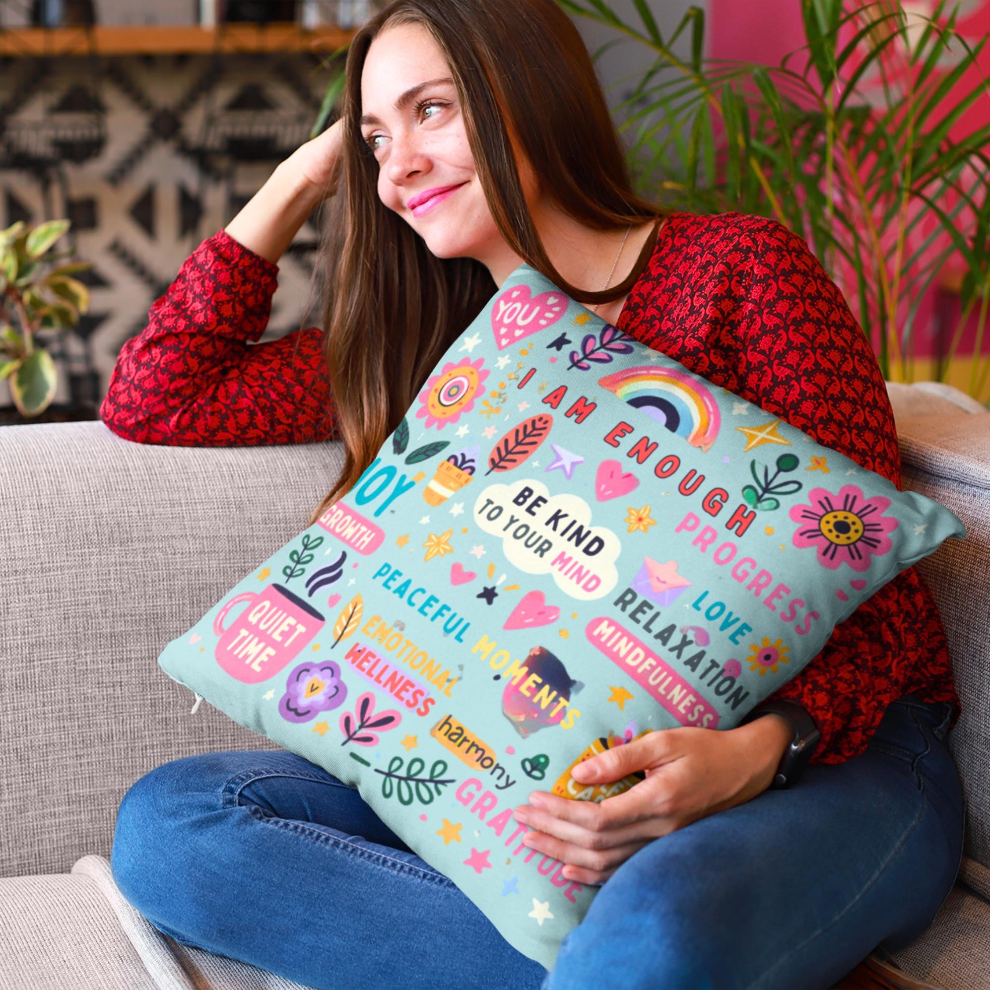 Positive Affirmations Inspirational Cushion I Home Decor New Home Gift ...