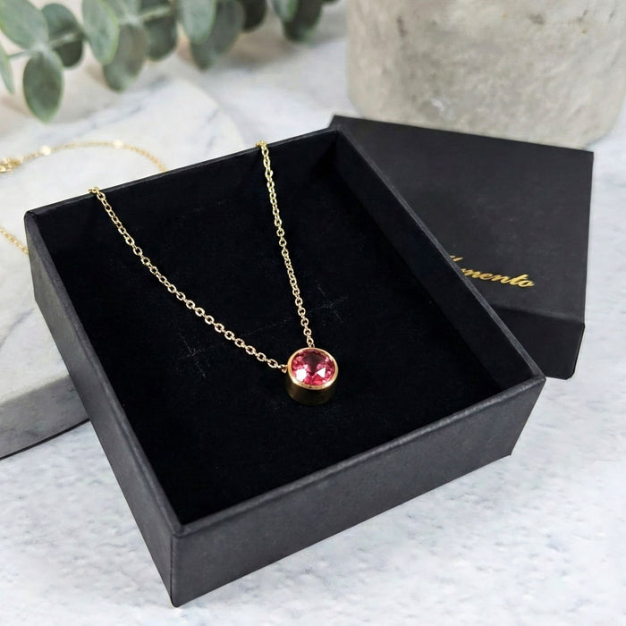 Precious Birthstone Pendant Necklace
