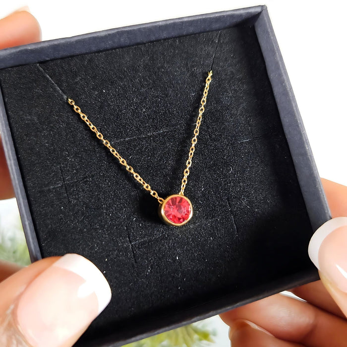 Precious Birthstone Pendant Necklace