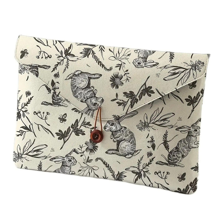 Rabbit Print Laptop Sleeve | Soft Fabric Laptop & Tablet Case