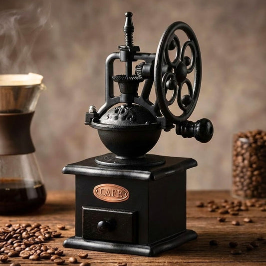 Retro Manual Coffee Grinder – Ferris Wheel Hand Coffee Grinder with Burr Mechanism