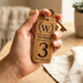 Room Number Keyring, Personalised Wooden Keyring, Custom B&B Keyring, Boutique Hotel Room Key Fob, Numbered Guest Room Keychain, Business Logo Key Tag