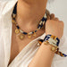 Silk Satin Necklace and Bracelet Set – Sunflower Charm Jewellery Set