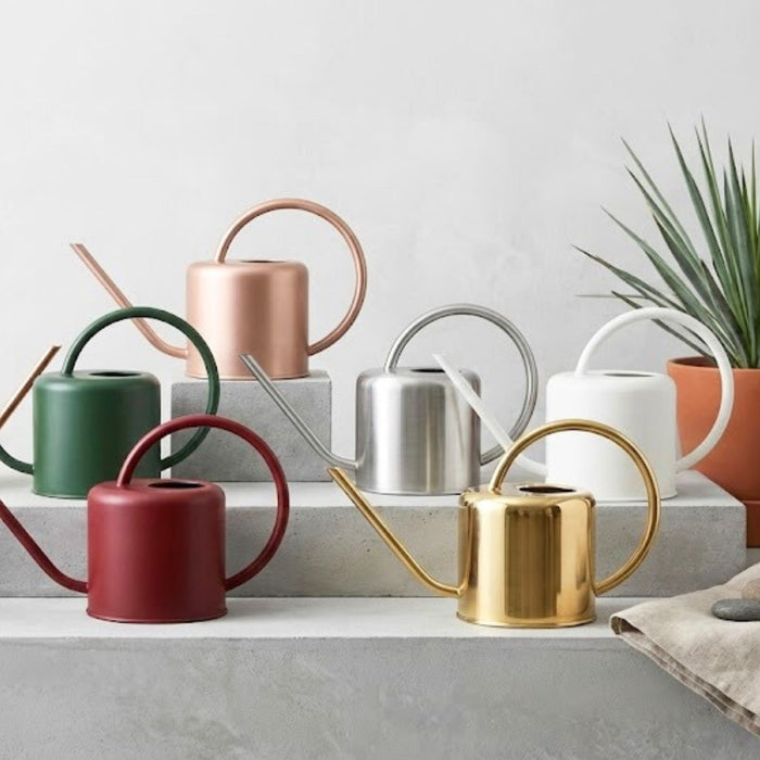 Stainless Steel Watering Can with Long Spout – Leakproof Indoor & Outdoor Plant Watering Can