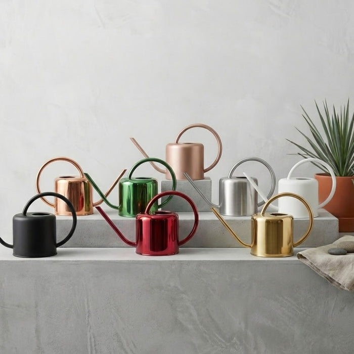 Stainless Steel Watering Can with Long Spout – Leakproof Indoor & Outdoor Plant Watering Can