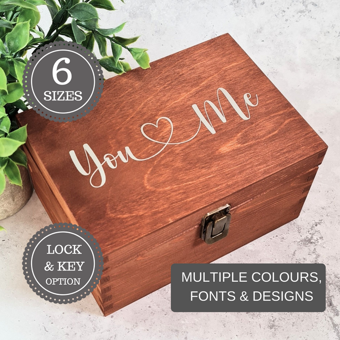 The Perfect 5th Anniversary Gift: Custom 'You & Me' Couples Memory Box