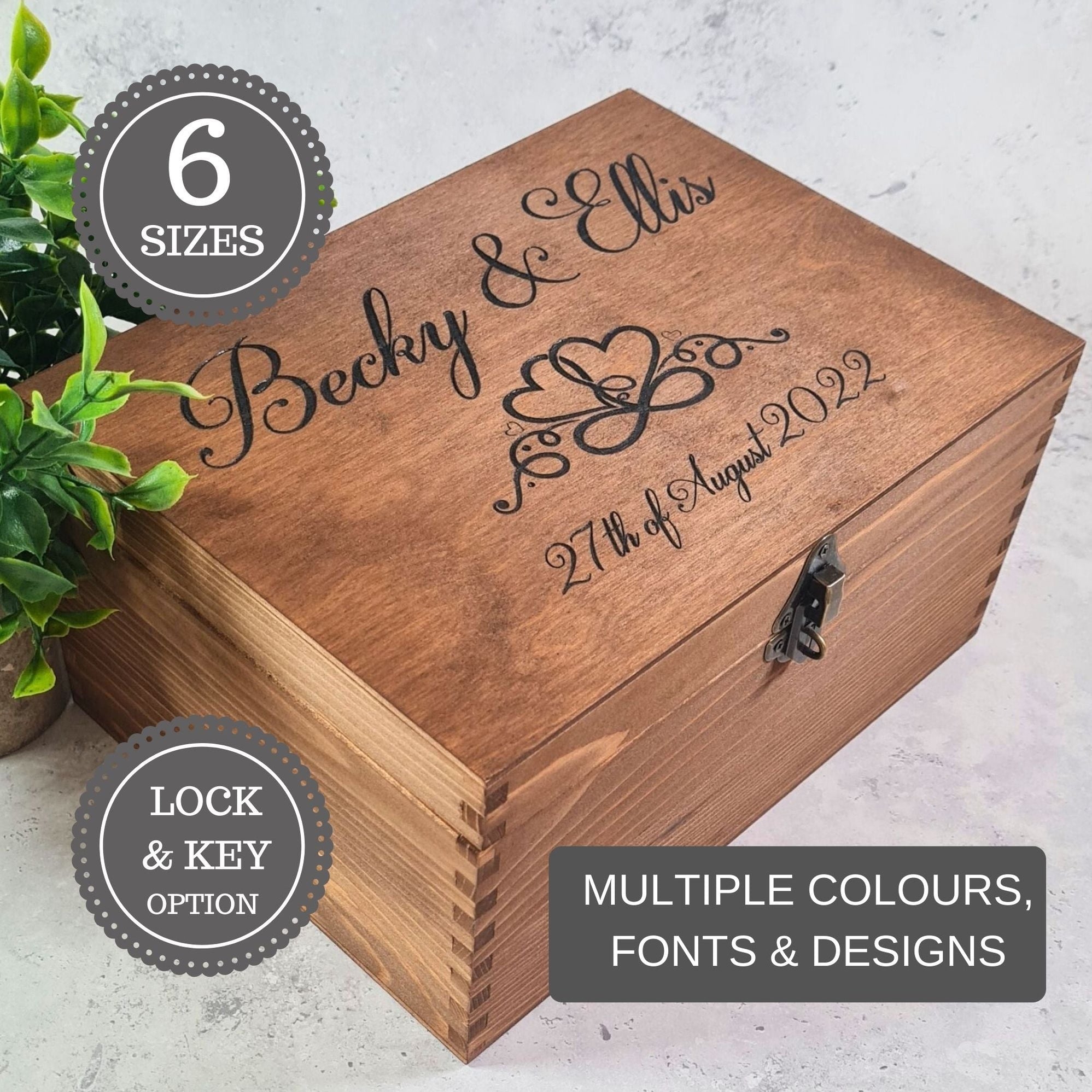 Large Memory Box | Big Wooden Box | Large Keepsake Box — Make Memento