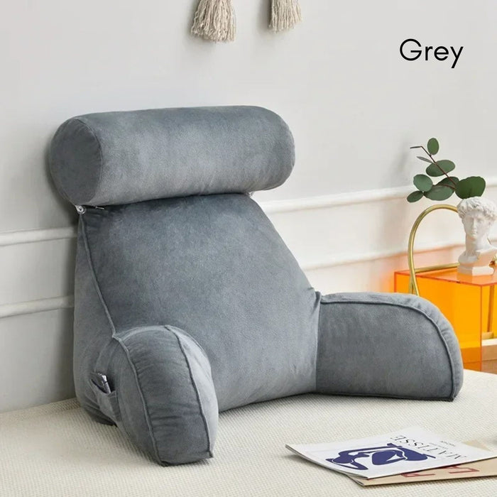 Ultra-Soft Memory Foam Reading Pillow with Back & Lumbar Support