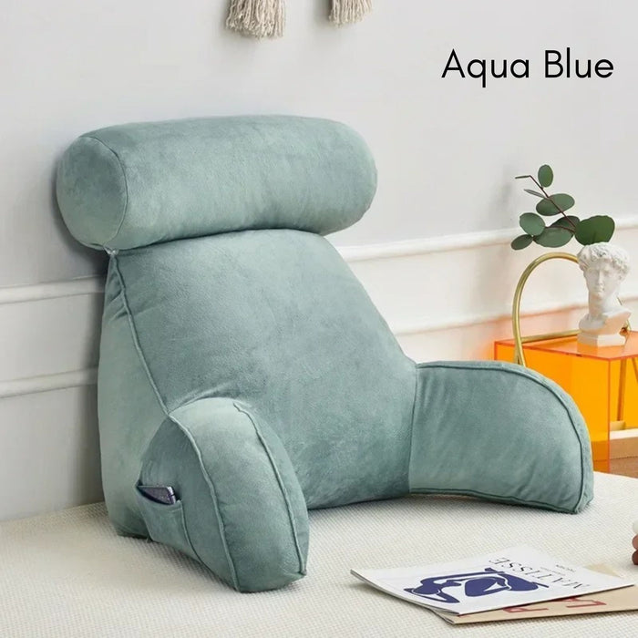 Ultra-Soft Memory Foam Reading Pillow with Back & Lumbar Support
