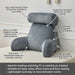 Ultra-Soft Memory Foam Reading Pillow with Back & Lumbar Support