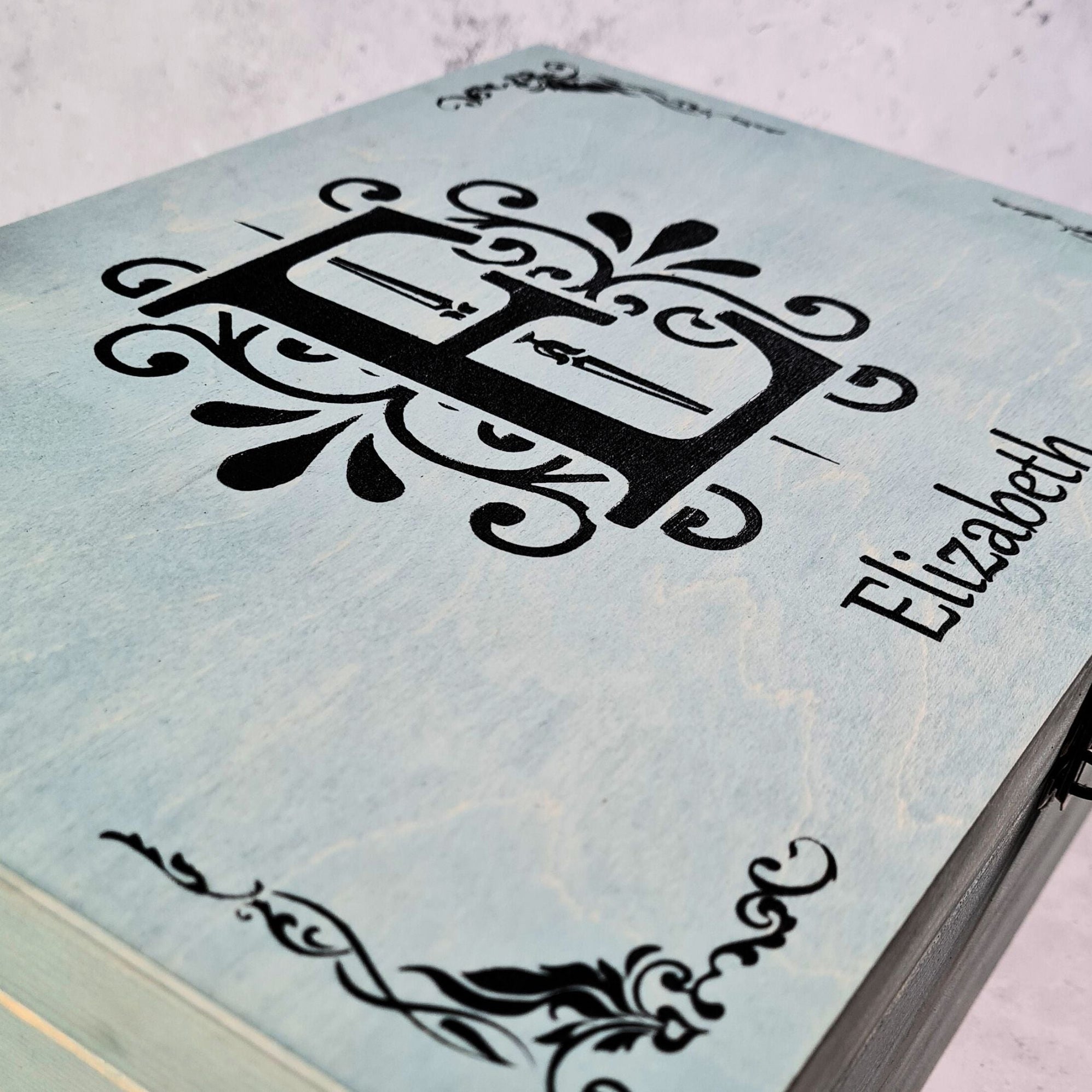 Vintage Personalised Memory Box | Large Storage for Family Photos & Ke ...