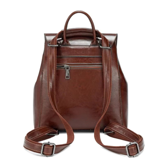 Women’s Genuine Leather Backpack | Crossbody Shoulder Laptop Rucksack