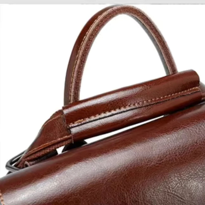 Women’s Genuine Leather Backpack | Crossbody Shoulder Laptop Rucksack