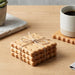 Wooden Biscuit Shaped Coasters – Cookie Design Drink Coasters Set of 4