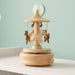 Wooden Carousel Horse Music Box – Rotating Wind-Up Keepsake