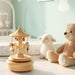 Wooden Carousel Horse Music Box – Rotating Wind-Up Keepsake