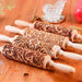 Wooden Embossed Rolling Pin – Deep Engraved Pattern Rolling Pin for Baking & Pastry