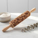 Wooden Embossed Rolling Pin – Deep Engraved Pattern Rolling Pin for Baking & Pastry