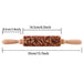 Wooden Embossed Rolling Pin – Deep Engraved Pattern Rolling Pin for Baking & Pastry