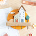 Wooden House Key Hook Wall Shelf – Cute Decorative Key Holder with Hooks