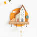 Wooden House Key Hook Wall Shelf – Cute Decorative Key Holder with Hooks