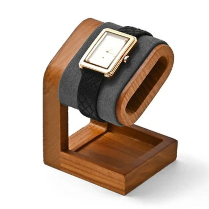 Wooden Jewellery Organiser Watch & Bracelet Display Stand with Velvet Cushion