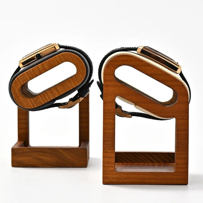 Wooden Jewellery Organiser Watch & Bracelet Display Stand with Velvet Cushion