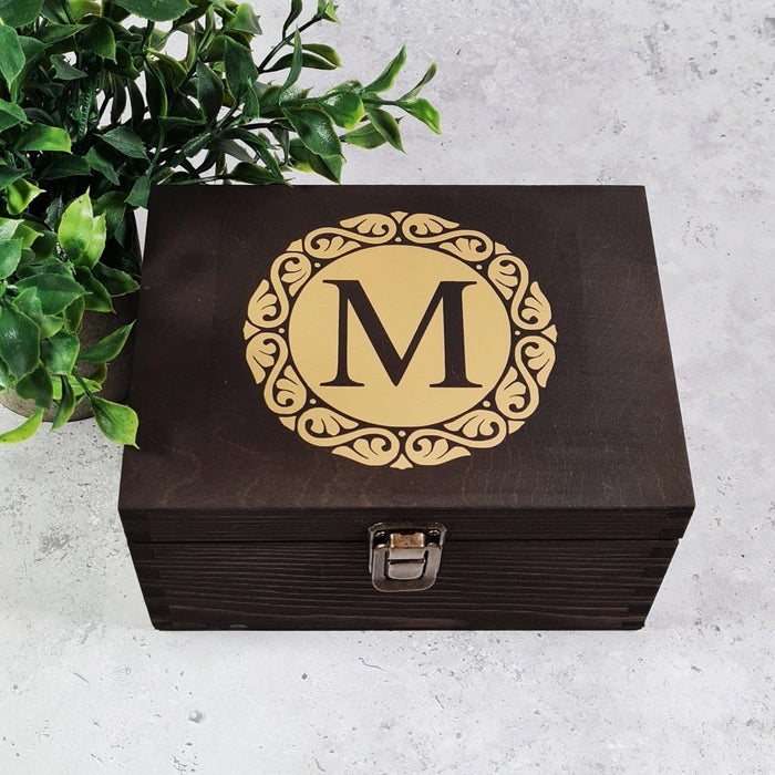 21st Birthday Memory Box I 21st 18th Birthday Gift for Her Him I Wooden Monogram Box With Lock