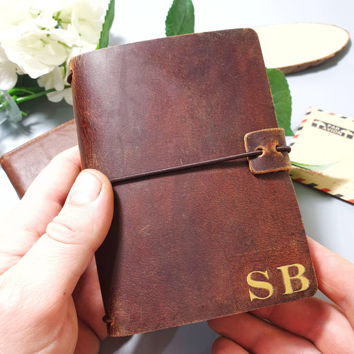 3rd Anniversary Leather Journal I Personalised Monogram Gift Idea