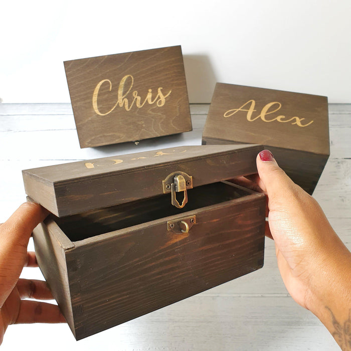 40th Birthday Gift for Him I Personalised Wooden Keepsake Box