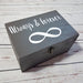 5th Anniversary Gift for Him I Forever Always Infinity Box I Wood Box - 6 Sizes Small to XLarge