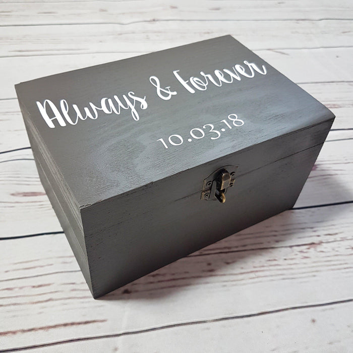 Always & Forever Wood Anniversary Box I 5th Wedding Anniversary Gift
