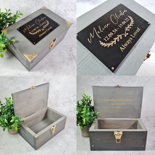 Bereavement Memory Box - Personalised Wooden Memorial Keepsake Box