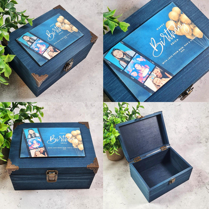 Birthday Memory Box - 21st Birthday Gift for Her Him - 18th Birthday Present - Best Friend Photo Gift Box