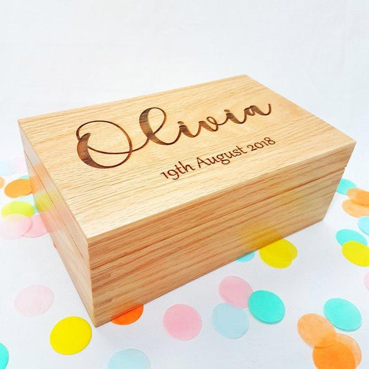 Engraved 5th Anniversary Gift Box I Wood Jewellery Box