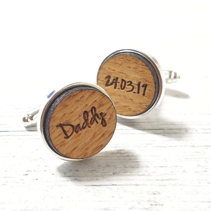Engraved Daddy Cufflinks I New Dad Gift I Birthday Gift for Him