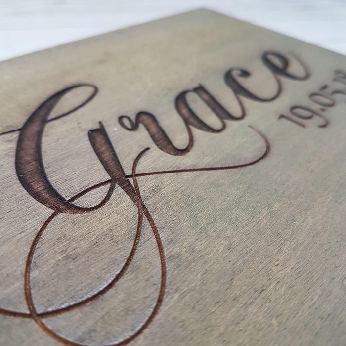 Engraved Memorial Bereavement Date Box I Personalised Memory Box With Lock