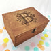 Engraved Monogram Floral Keepsake Box I Personalised Wedding Logo Box