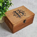 Engraved Monogram Floral Keepsake Box I Personalised Wedding Logo Box