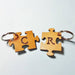 Engraved Puzzle Keyring Set I Couples Anniversary Gift
