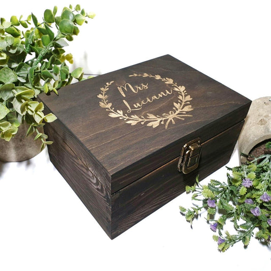 Engraved Teacher Thank You Present I Classroom Assistant Keepsake Box