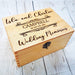 Engraved Wedding Keepsake Box I Lockable Bride Groom Box