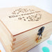 Engraved Wood Keepsake Box I Personalised Memory Box