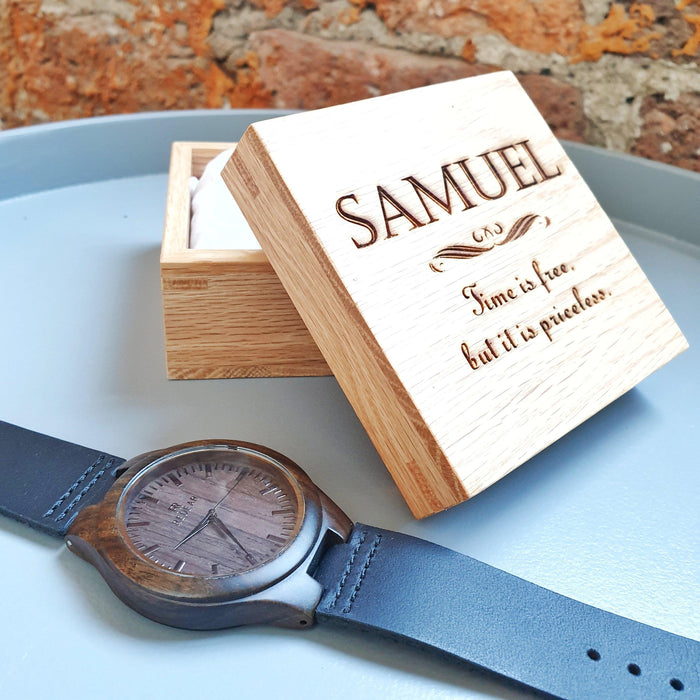 Mens watch with hot sale custom engraving